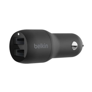 BELKIN BOOST CHARGE Dual USB-A Car Charger 24W Model CCB001BTBK